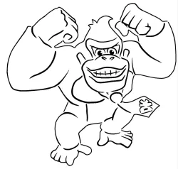 Donkey Kong stencil 3 + 2D