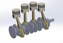 four cylinder inline engine - solidworks