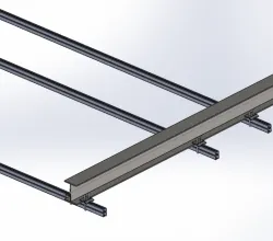 I beam to connect with Unistrict channel with u clamp fixation solution without a hole on the beam