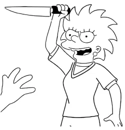 Lisa Simpson stencil 2