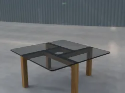 Modern Glass Top Table