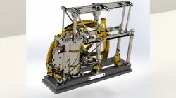 One Piston Cylinder Steam Engine