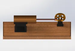 Oscillating cylinder steam engine