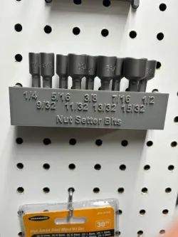 Pegboard Nut Setter Bit Holder