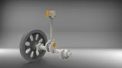 Powertrain of a vertical steam engine