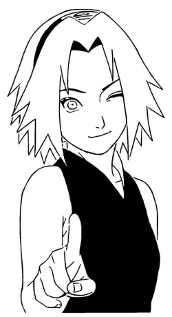 Sakura Haruno stencil 2