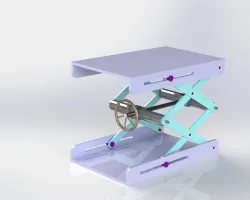 Screw scissor lift mechanism
