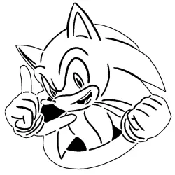 Sonic the Hedgehog stencil 11 + 2D