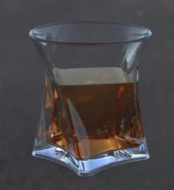 Square base whiskey glass / Copo de uísque de base quadrada