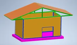 Steel truss Cage with walls
