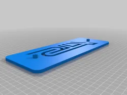 Subaru STI logo front plate 