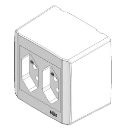 Tomada externa dupla - 10A~250V - ILUMI