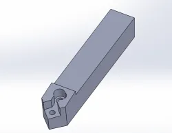Tooling lathe with square insert.