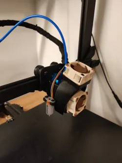 Trianglelab CHC Pro Volcano Hotend 2x40mm Fan Holder & BLTouch/3DTouch