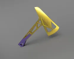 Valorant, Prime Axe - Designed in Solidworks, rendered in Fusion 360