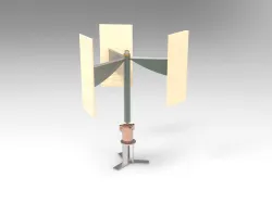 Vertical axis wind turbine power system