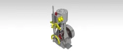 VERTICAL SINGLE CYLINDER STEAM ENGINE WITH SLIDE VALVE AND REVERSING GEAR