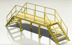 Weldments Solidworks - Stairs structure with simulation