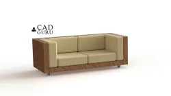 wooden sofa
