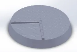 25mm City/Industrial Model Base Design 4 Styles (Warhammer 40K, Necromunda)