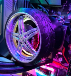 Acabamento Water Cooler - Roda com Pneu e disco