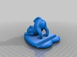 Cat Phone Holder, Heart Butt, Deep Slot