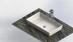Ceramic Countertop Bathroom Vanity Vessel Sink
