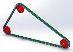 Chain Sprocket Assembly in Solidworks
