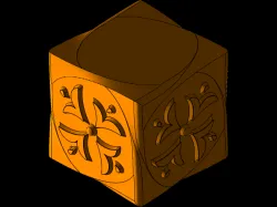 Complex Cube Design for Candle