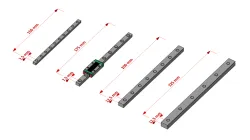 Hiwin MGN7 MGN9 MGN12 MGN15 rails any length (FreeCAD)