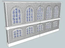 HO Scale Background Building Factory One