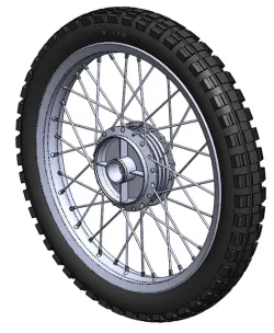 Honda Trail CT90 Rear Wheel Assembly