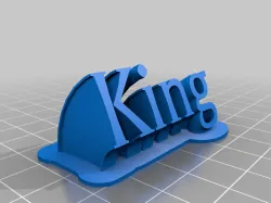 King Sweeping Nameplate