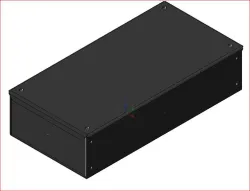 Metal Case 100 x 200 x 50 with riveted sides