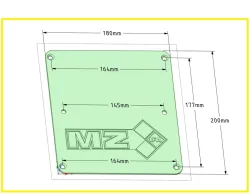 MZ ETZ 250 BRD EXPORT Kennzeichenhalter 180 x 200