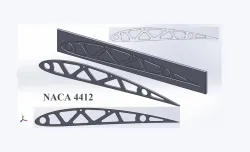 NACA4412 wing airfoil rib