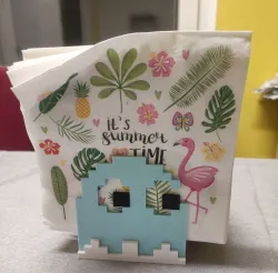 Pacman Inky ghost napkin holder