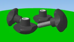 Plastic handle nut-screw