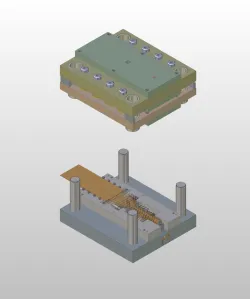 Progressive mold for schuko earth contact