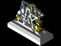 SINGLE CYLINDER BALANCE BEAM STEAM ENGINE DSIGNED