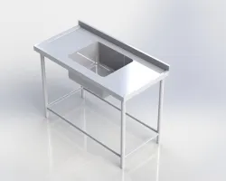 Stainless steel single bowl sink