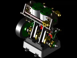 Steam Engine D10 with Reversing Gear