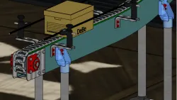 Table Top Chain Conveyor with Rubber Top