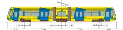Toyama Light Rail TLR0605 (verde) (model de tren)
