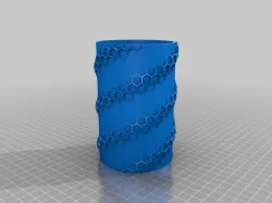 Vase Spiral Honeycomb