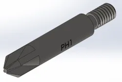 Wera PH1 Bit M4 Threaded - 33mm Long (05065075001)