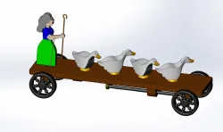 Женщина и гуси. / Woman and geese.