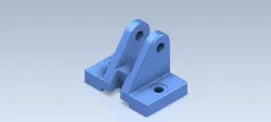 3D CAD Basic exercise / Shifter Link Bracket/ Soporte de enlace de palanca de cambios/ Autodesk Inventor Pro