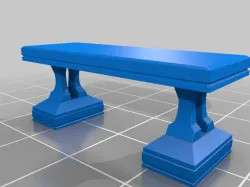 3x model of stone bench 