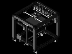 Blackbox 3D printer during build